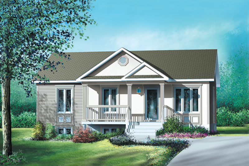 Cottage Style House Plan - 3 Beds 1 Baths 1102 Sq/Ft Plan #25-142