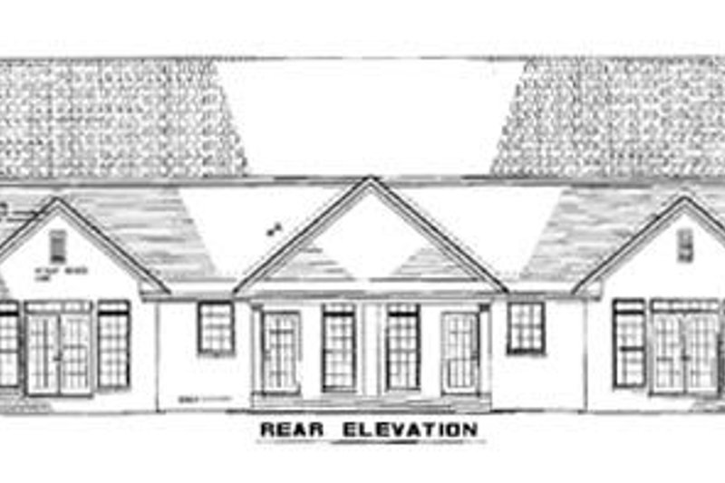 House Design - Exterior - Rear Elevation for Traditional House Plan #17-2034 - 3 bed, 2.5 bath