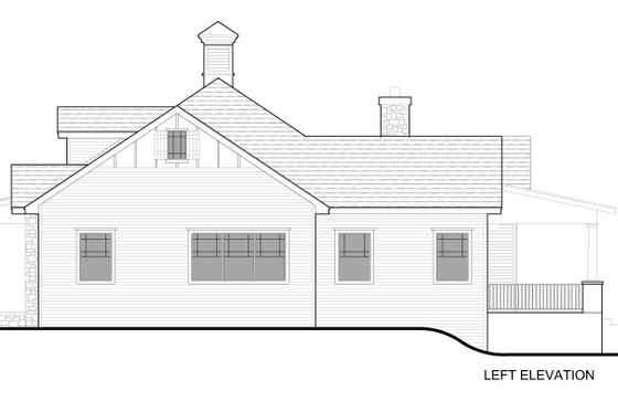 Exterior - Other Elevation for Country House Plan #1058-237 - 4 bed, 3.5 bath