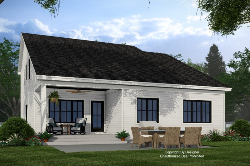 Home Plan - Exterior - Rear Elevation for Farmhouse House Plan #51-1554 - 4 bed, 4.5 bath
