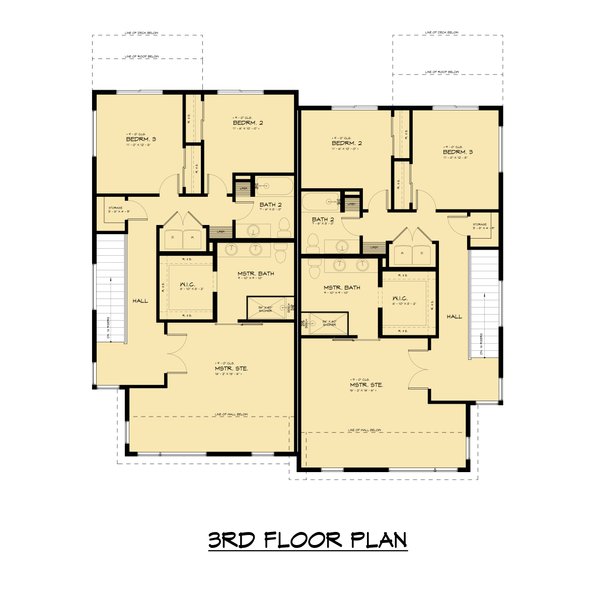 Contemporary Floor Plan - Upper Floor Plan #1066-238