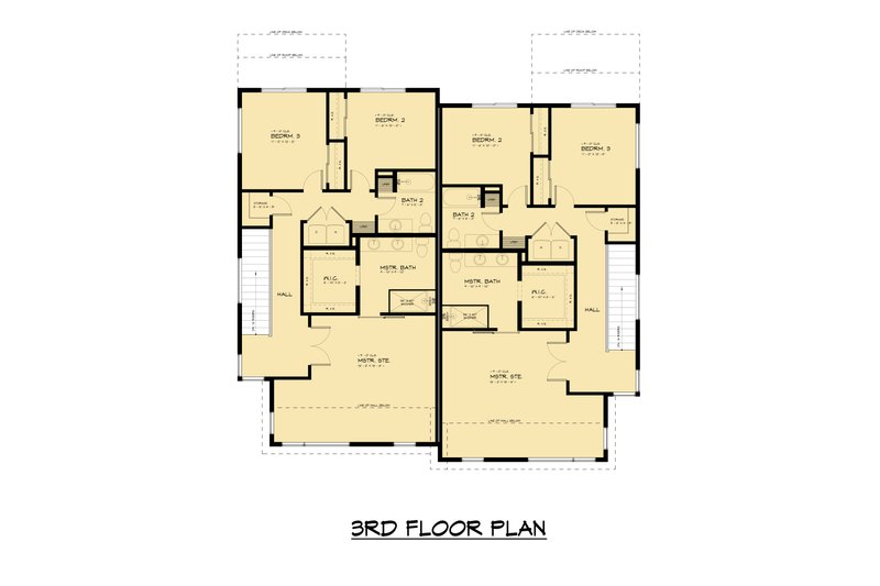 Dream House Plan - Floor Plan - Upper Floor for Contemporary House Plan #1066-238 - 8 bed, 6.5 bath