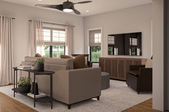 Interior - Family Room for Farmhouse House Plan #455-687 - 4 bed, 2.5 bath