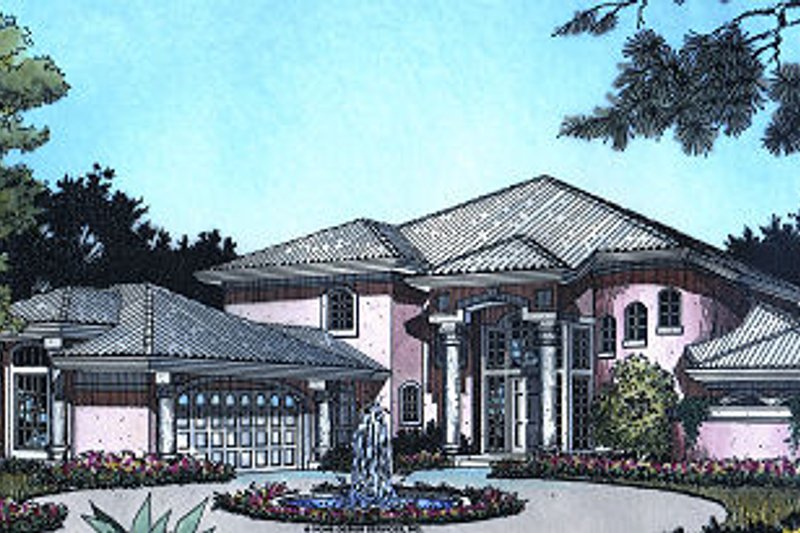 European Style House Plan - 4 Beds 3.5 Baths 3730 Sq/Ft Plan #417-405