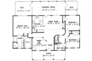 Farmhouse Style House Plan - 3 Beds 2 Baths 1624 Sq/Ft Plan #54-110 