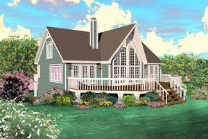 Country Exterior - Front Elevation Plan #81-13785