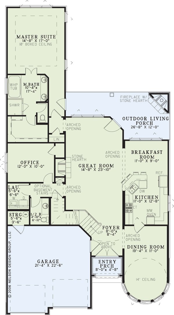 Dream House Plan - European Floor Plan - Main Floor Plan #17-3284