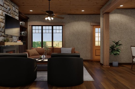 Interior - Family Room 3 for European House Plan #17-2260 - 3 bed, 2.5 bath