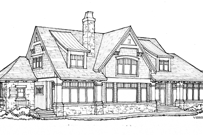 Home Plan - Exterior - Rear Elevation 2 for Craftsman House Plan #928-170 - 3 bed, 4 bath