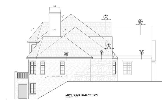 Exterior - Other Elevation for European House Plan #20-2388 - 4 bed, 4.5 bath
