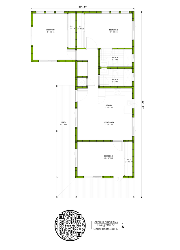 Adobe / Southwestern Floor Plan - Main Floor Plan #1106-47
