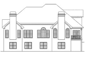 Exterior - Rear Elevation for Country House Plan #927-116 - 3 bed, 2.5 bath