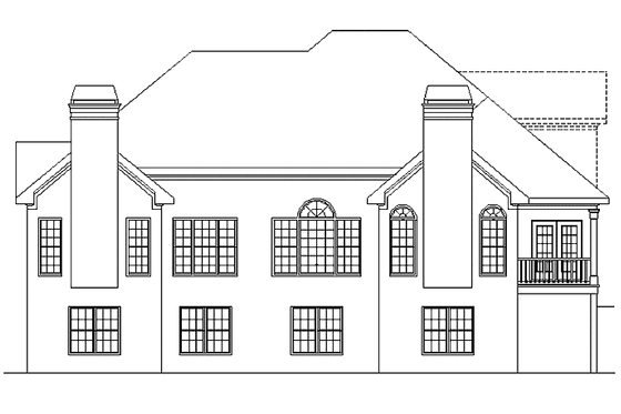 Exterior - Rear Elevation for Country House Plan #927-116 - 3 bed, 2.5 bath