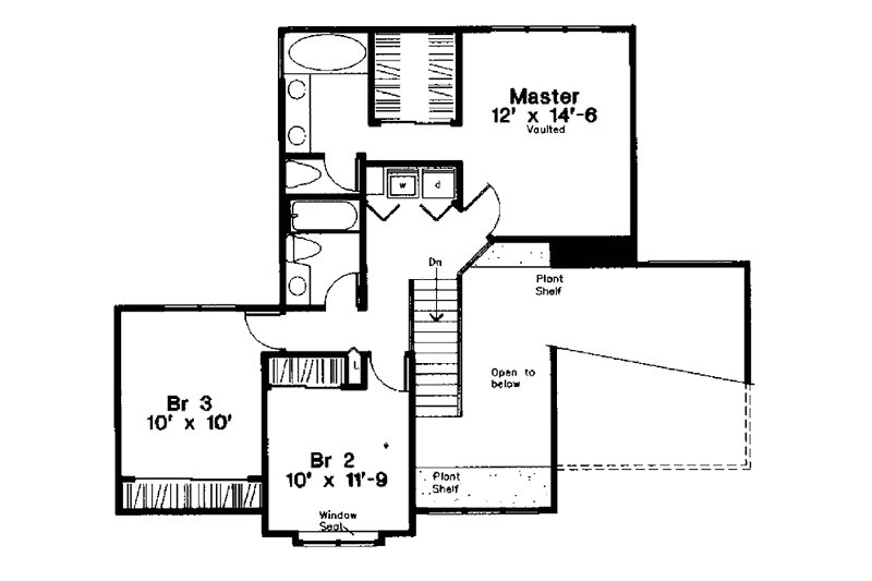 Home Plan - Floor Plan - Upper Floor for Country House Plan #300-107 - 3 bed, 2.5 bath