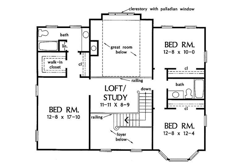Home Plan - Floor Plan - Upper Floor for Victorian House Plan #929-173 - 4 bed, 3.5 bath