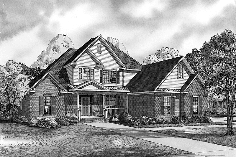 Home Plan - Exterior - Front Elevation 3 for Country House Plan #17-2806 - 3 bed, 2.5 bath