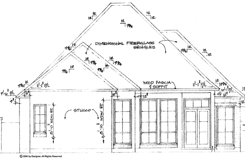 Dream House Plan - Exterior - Rear Elevation for Country House Plan #301-140 - 2 bed, 2.5 bath