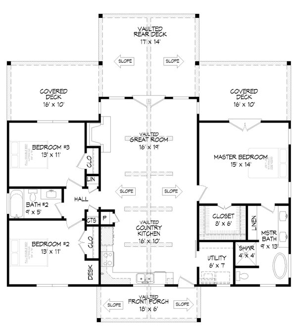 Victorian Floor Plan - Main Floor Plan #932-409