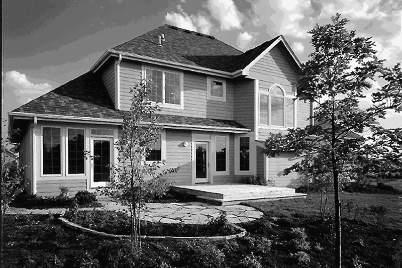 Home Plan - Exterior - Rear Elevation for Country House Plan #320-653 - 3 bed, 2.5 bath