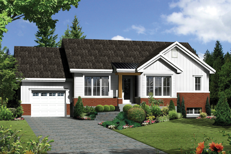 House Blueprint - Farmhouse Exterior - Front Elevation Plan #25-4948