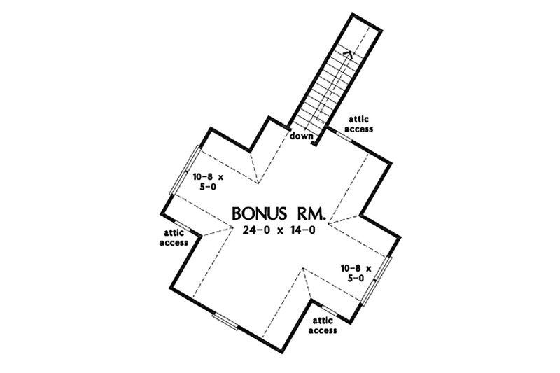 House Blueprint - Floor Plan - Upper Floor for Ranch House Plan #929-1088 - 3 bed, 2.5 bath