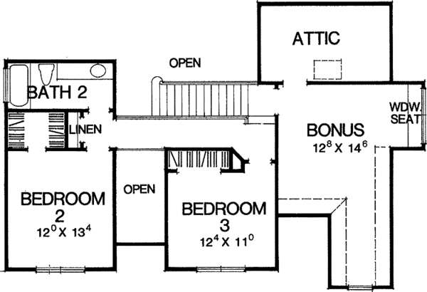Home Plan - Colonial Floor Plan - Upper Floor Plan #472-152