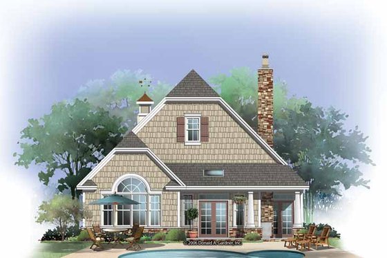 Exterior - Rear Elevation for Craftsman House Plan #929-869 - 3 bed, 3 bath