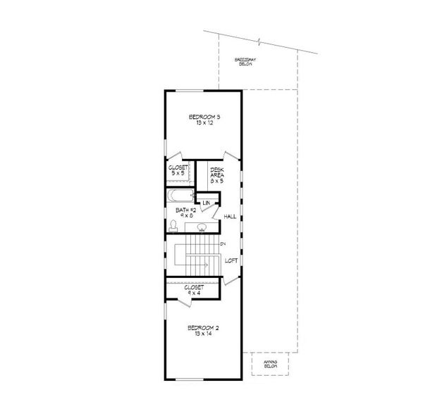 House Design - Contemporary Floor Plan - Upper Floor Plan #932-7