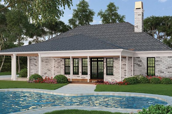 Exterior - Rear Elevation for Cottage House Plan #119-435 - 3 bed, 3.5 bath