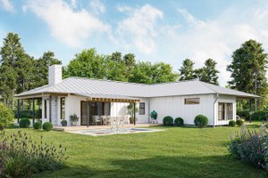 Exterior - Rear Elevation for Farmhouse House Plan #924-28 - 3 bed, 2.5 bath