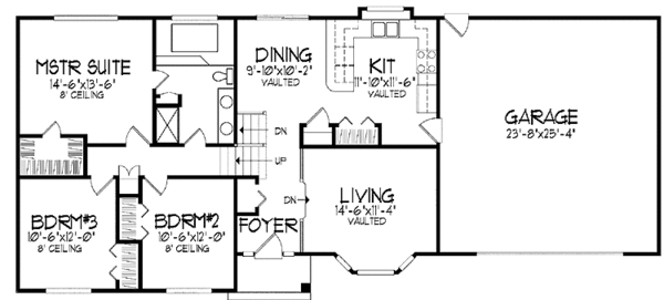Architectural House Design - European Floor Plan - Main Floor Plan #51-797