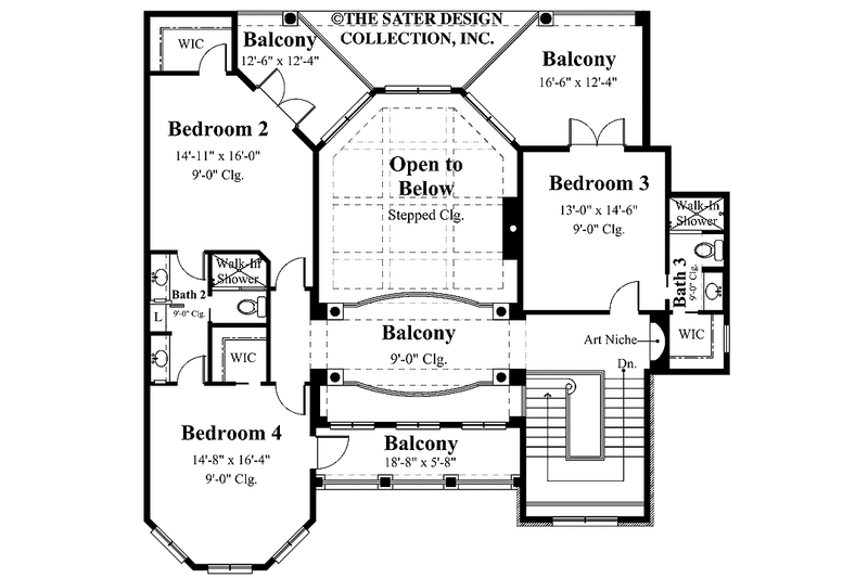 Dream House Plan - Floor Plan - Upper Floor for Mediterranean House Plan #930-343 - 4 bed, 3.5 bath