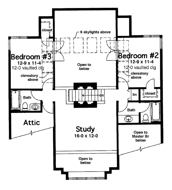 Architectural House Design - Prairie Floor Plan - Upper Floor Plan #965-8