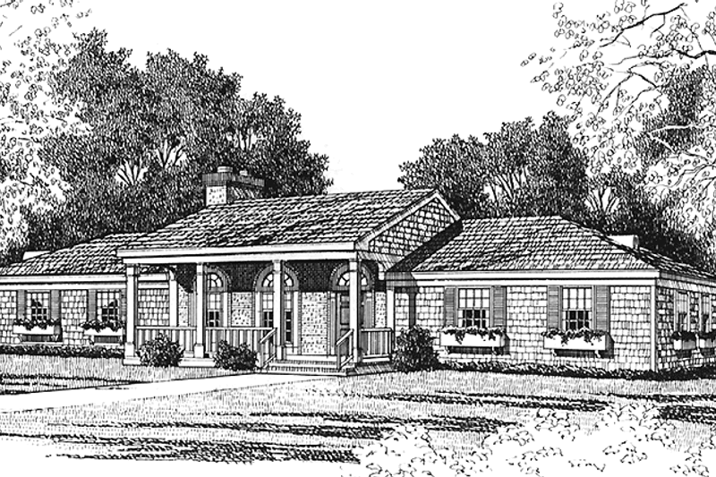Dream House Plan - Country Exterior - Front Elevation Plan #456-114