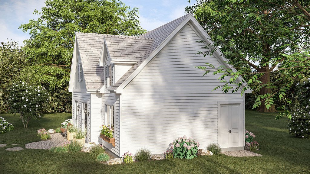 Exterior - Other Elevation 2 for Traditional House Plan #455-801 - 1 bed, 1 bath