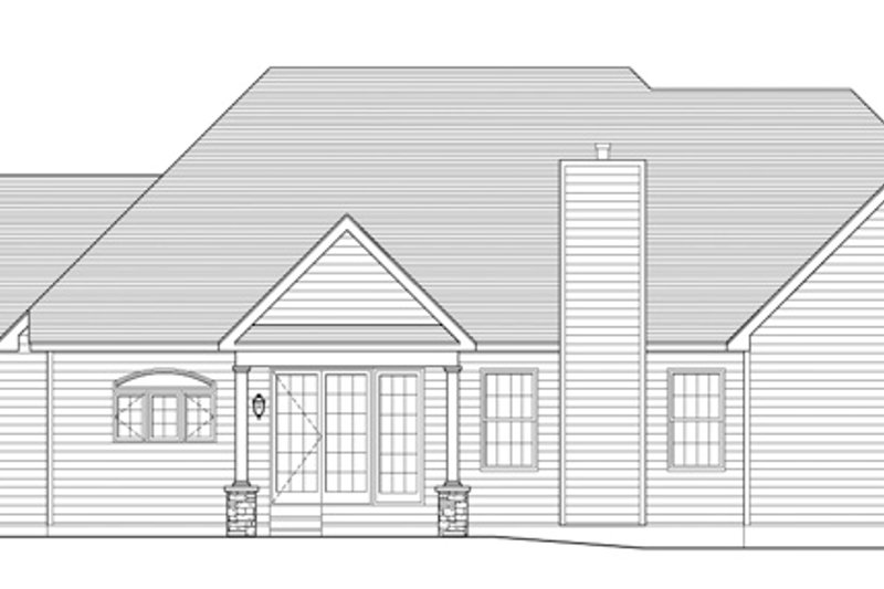Dream House Plan - Exterior - Rear Elevation for Colonial House Plan #1010-88 - 3 bed, 2.5 bath