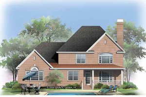 Exterior - Rear Elevation for Traditional House Plan #929-794 - 5 bed, 4 bath