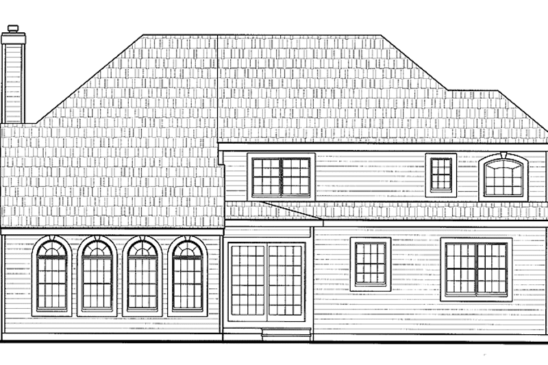Home Plan - Exterior - Rear Elevation for Victorian House Plan #314-233 - 4 bed, 2.5 bath