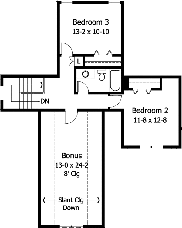 Architectural House Design - Traditional Floor Plan - Upper Floor Plan #51-930