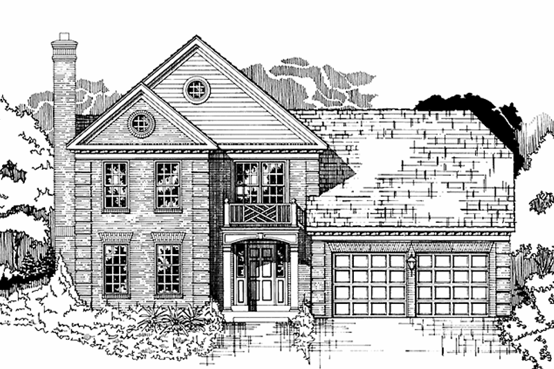 Architectural House Design - European Exterior - Front Elevation Plan #953-99