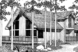 Home Plan - European Exterior - Front Elevation Plan #303-465