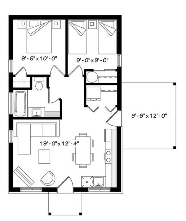 House Plan Design - Ranch Floor Plan - Main Floor Plan #23-2607