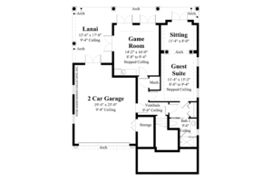 Floor Plan - Main Floor for Mediterranean House Plan #930-411 - 4 bed, 4.5 bath