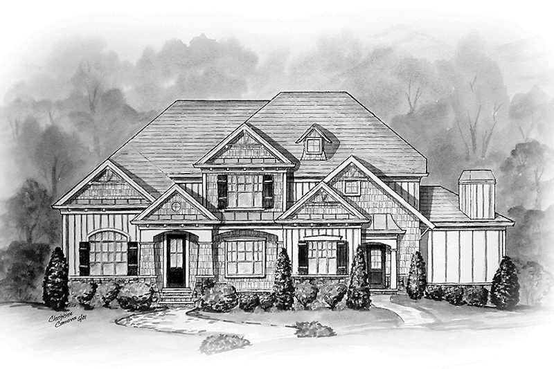 Dream House Plan - Traditional Exterior - Front Elevation Plan #54-196