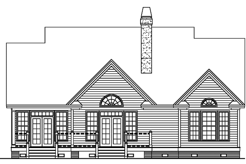 Home Plan - Exterior - Rear Elevation for Ranch House Plan #929-560 - 3 bed, 2 bath