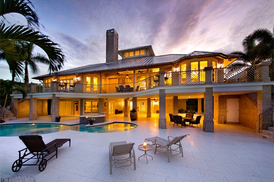 Exterior - Outdoor Living for Beach House Plan #548-10 - 3 bed, 4 bath