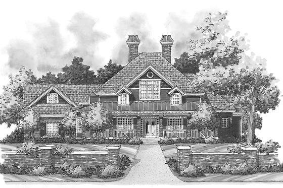 Exterior - Front Elevation 3 for Victorian House Plan #930-241 - 3 bed, 3.5 bath