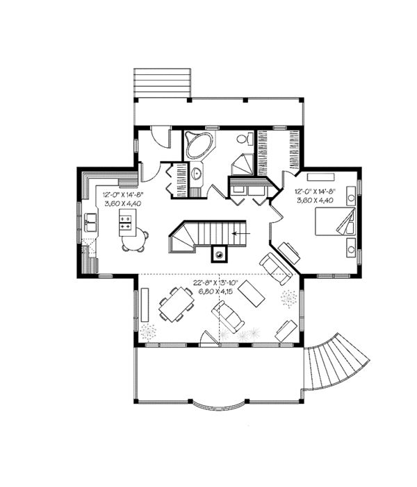 Dream House Plan - Country Floor Plan - Main Floor Plan #23-2408