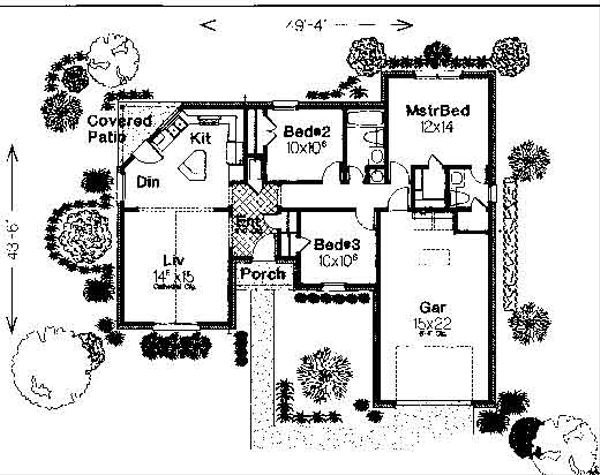 Colonial Floor Plan - Main Floor Plan #310-743