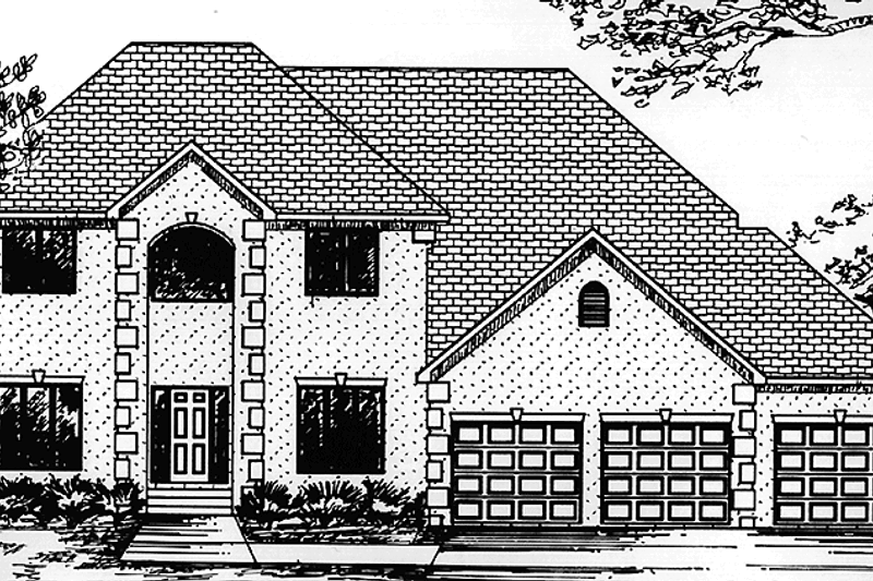 Dream House Plan - European Exterior - Front Elevation Plan #320-1462